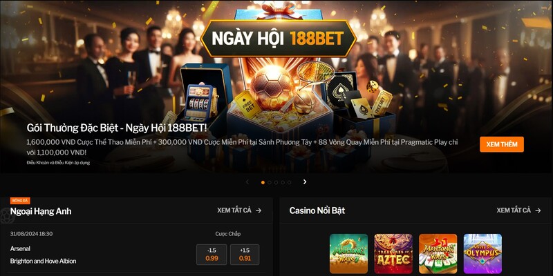 Truy cập 188BET để trải nghiệm kho game kỳ thú